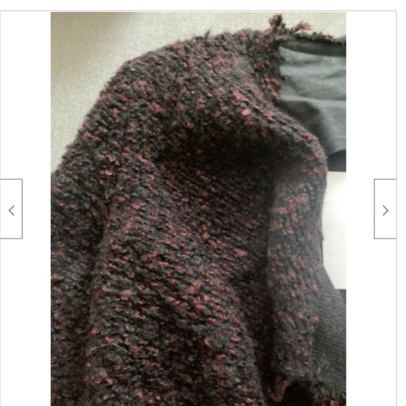 IRO Boucle Burgundy Wool Asymmetrical Jacket 36 S - Picture 5 of 11